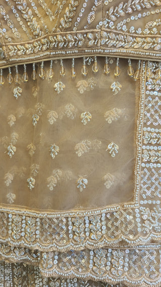 Luxurious Golden Embroidered Lehenga Set