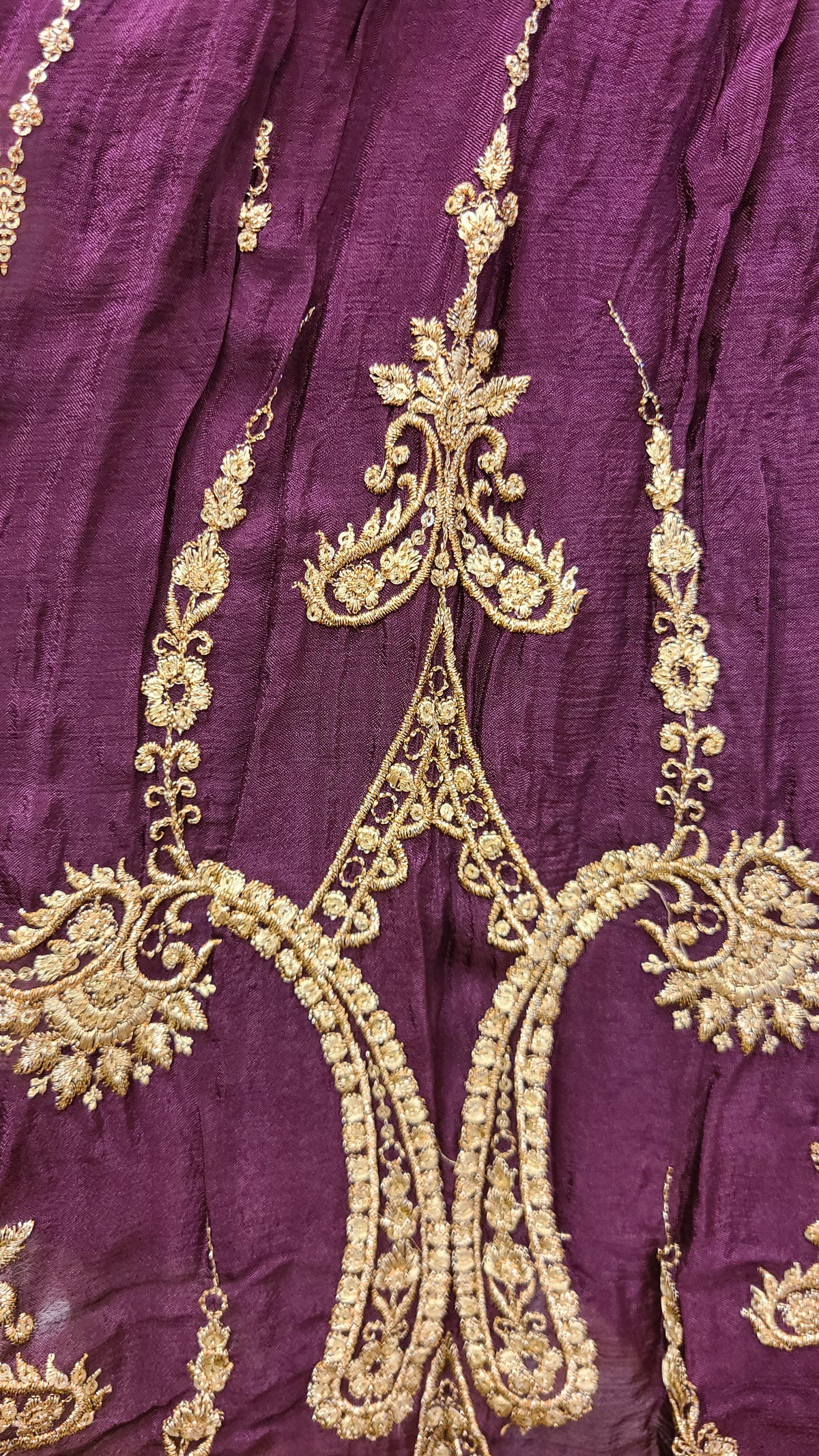 Plum Silver Embroidered Lehenga