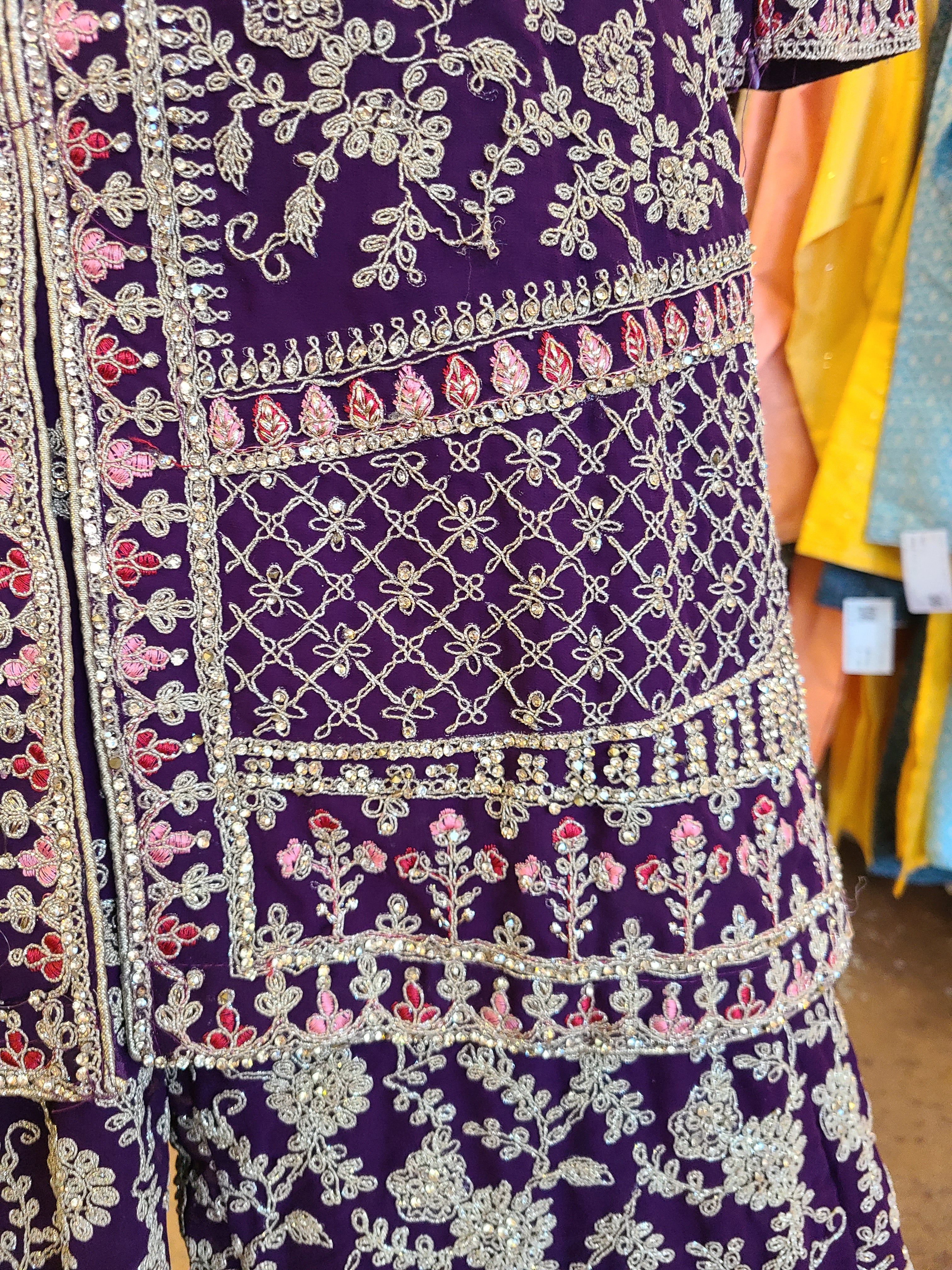 Midnight Plum Sharara Set