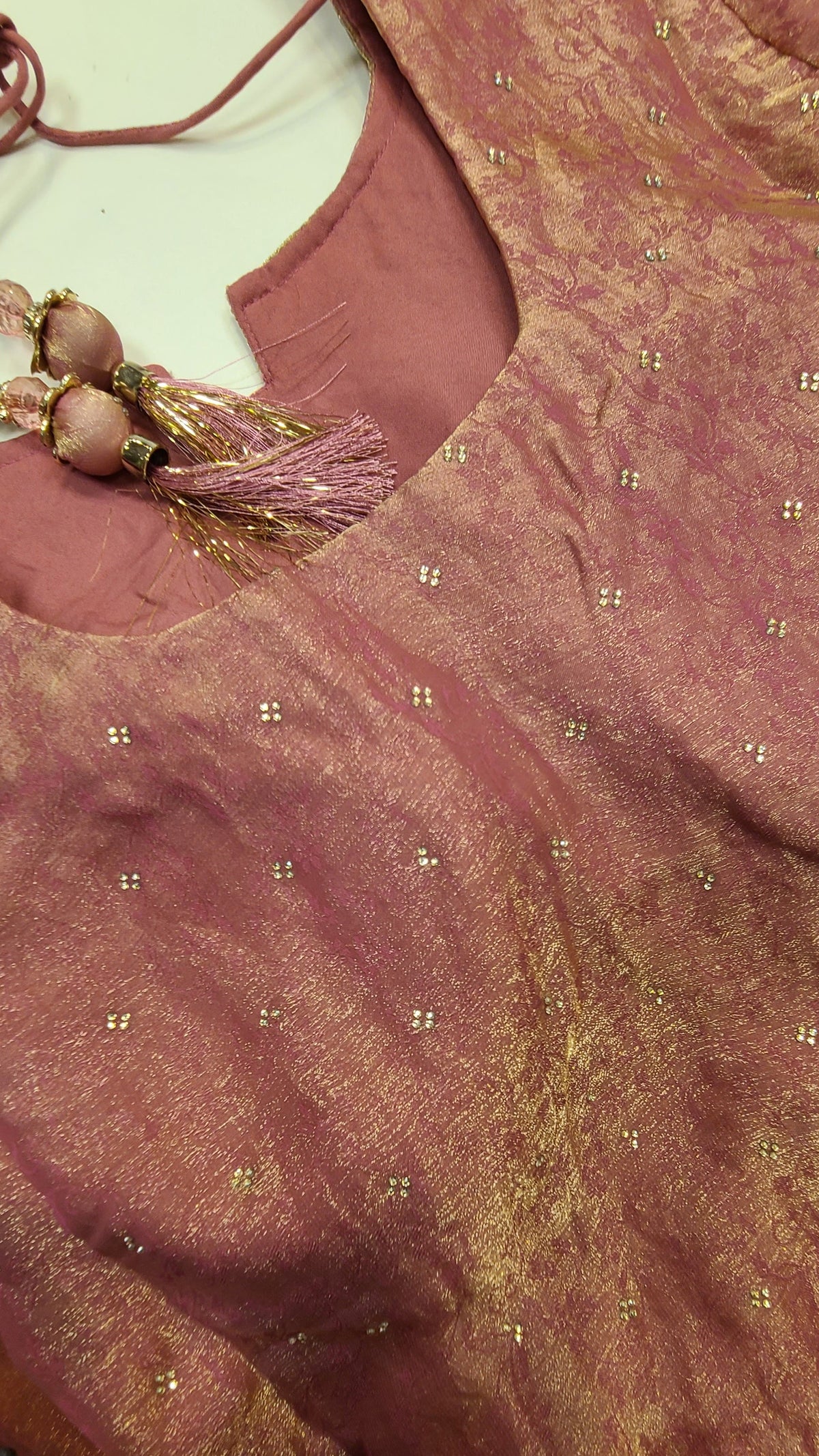 Rose Gold Embellished Lehenga