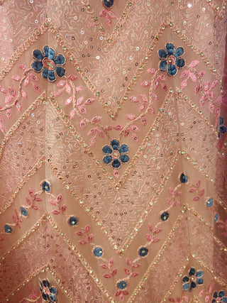 Chevron Embroidered Lehenga