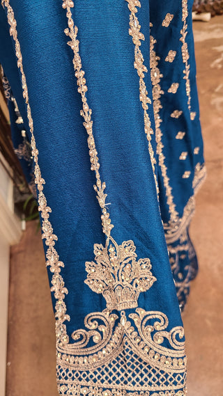 Navy Blue Sharara Set