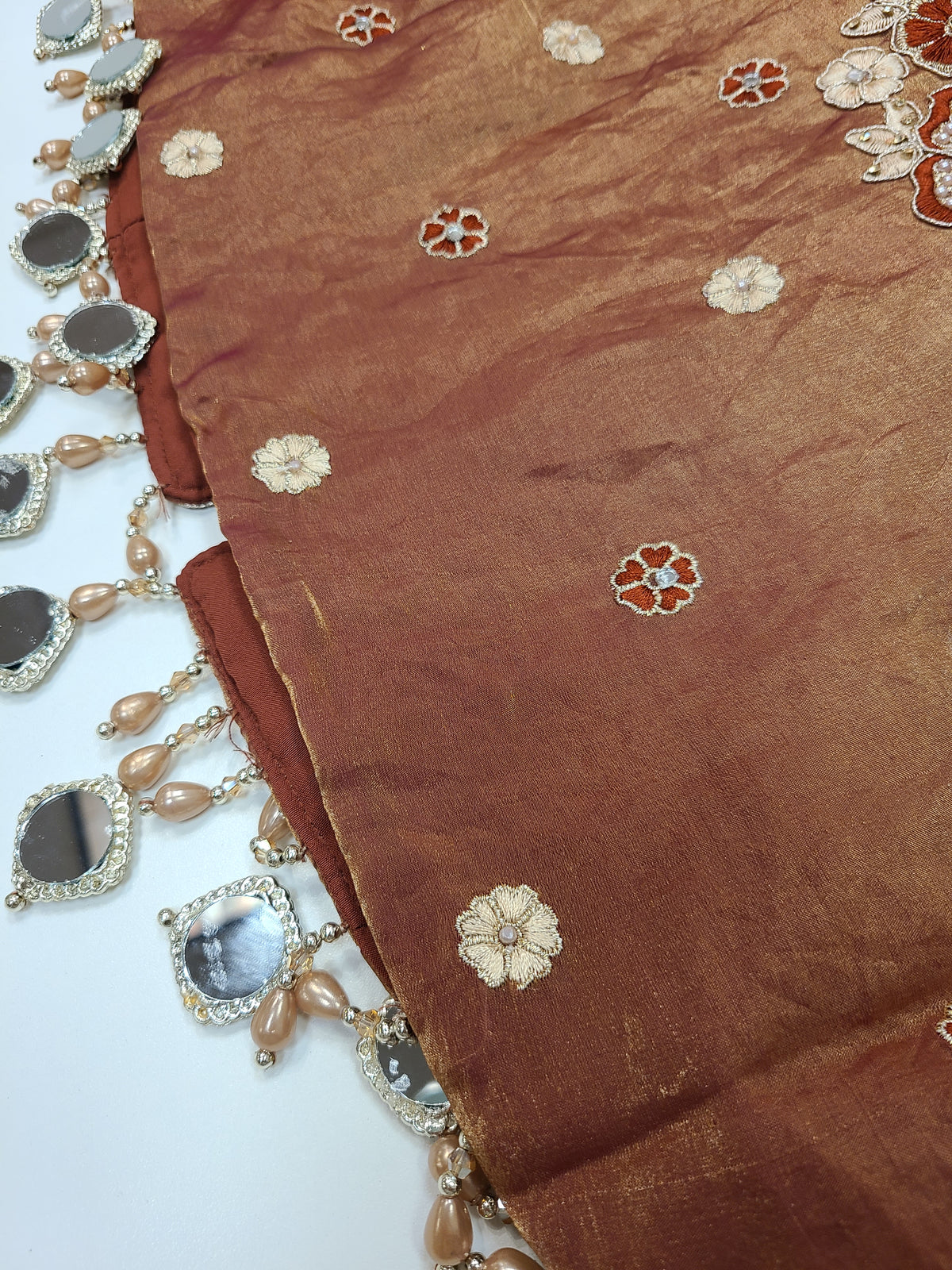 Rust Floral Lehenga Set