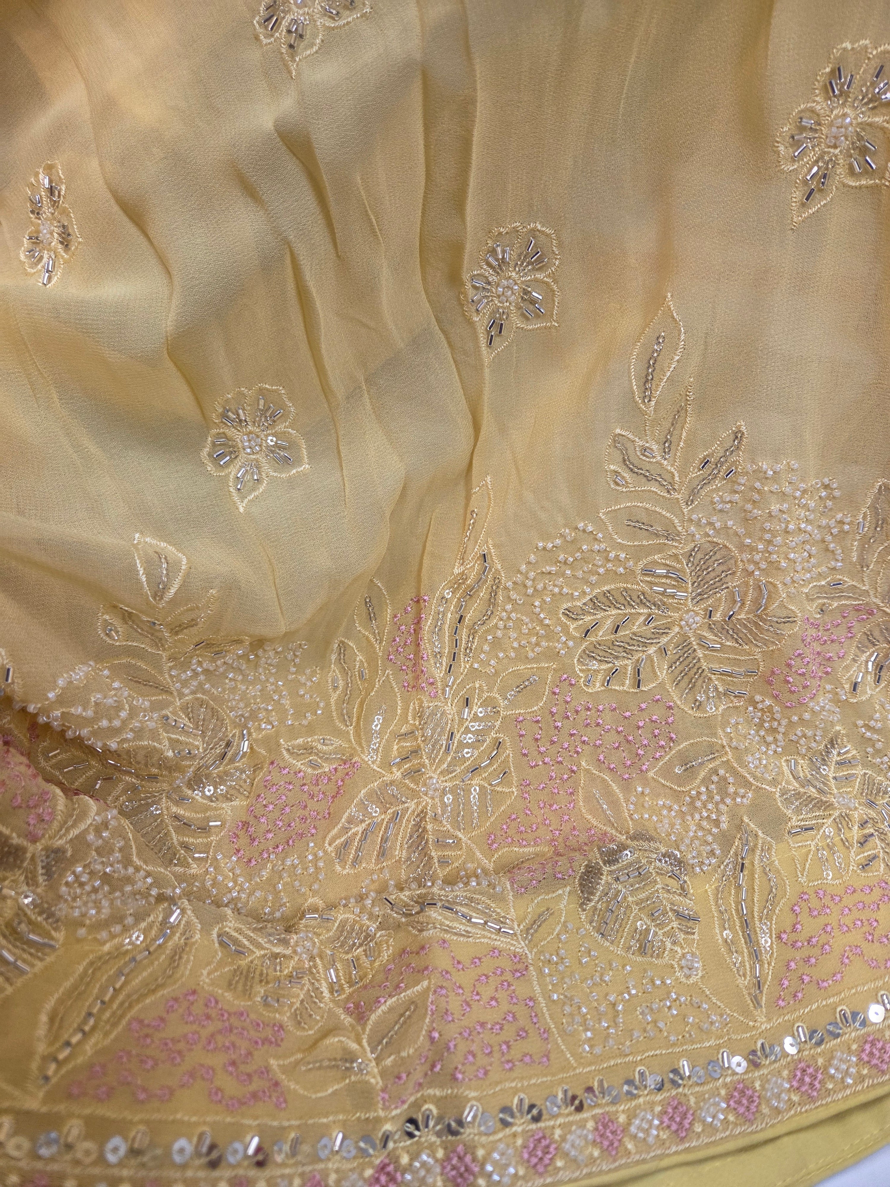 Lemon Yellow Haldi Lehenga