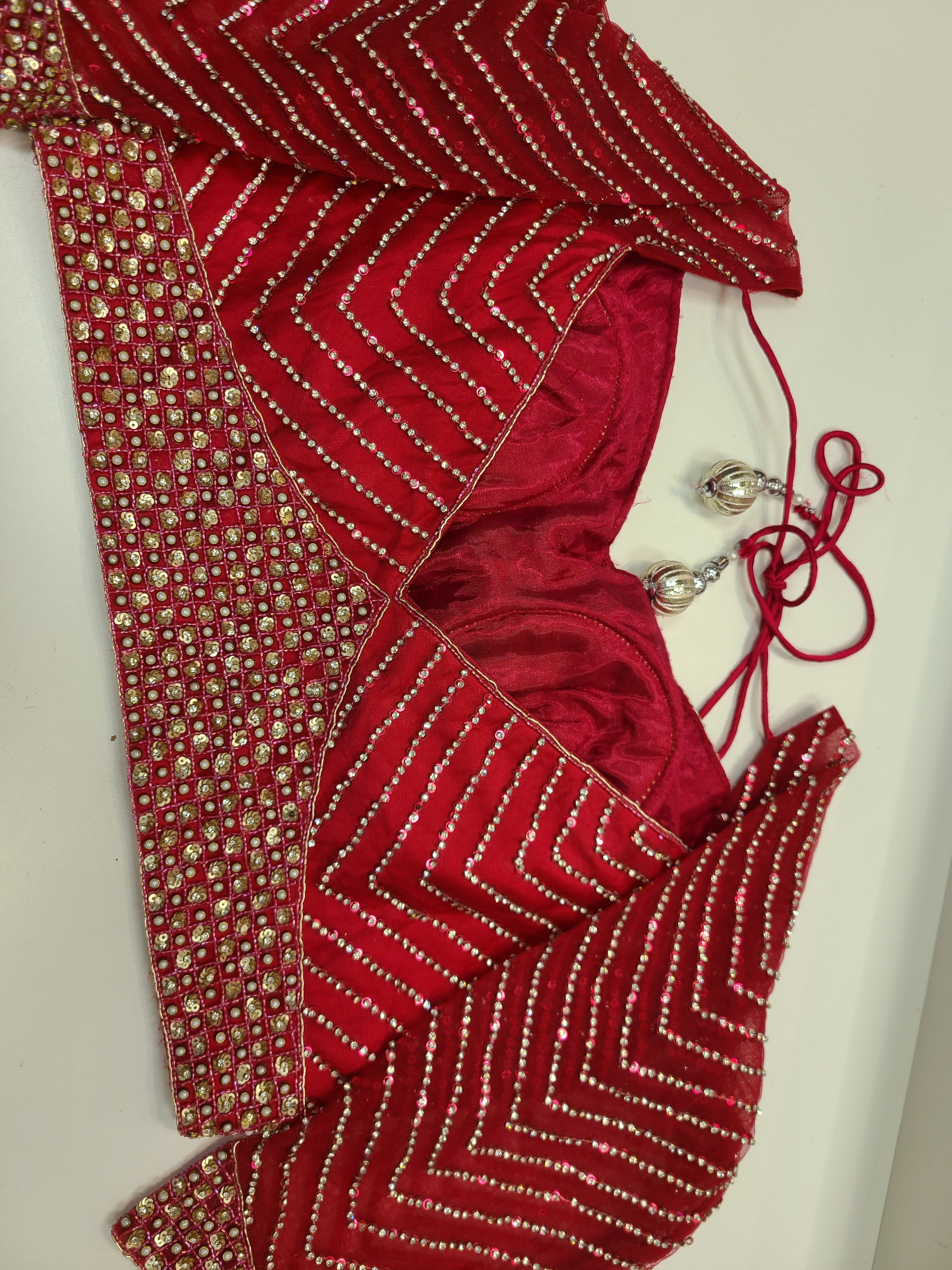 Dark Pink Embellished Lehenga