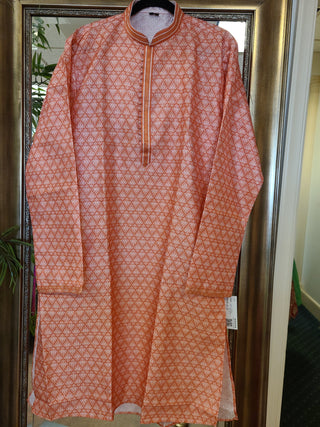 Sequin kurta set - peach