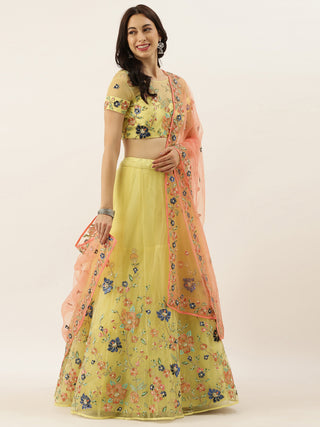 Sequin and pearl embroidered Lehenga with Pocket!
