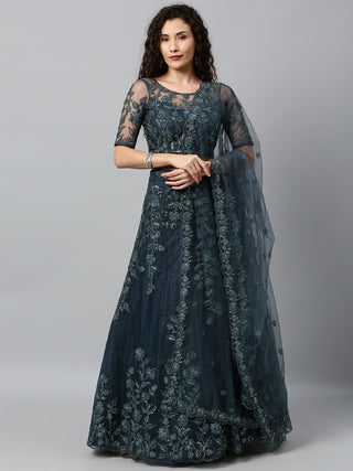 Midnight Blue Lehenga set