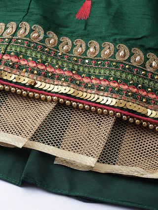 Green Silk Lehenga Choli