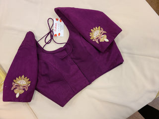 Purple Embroidered Blouse