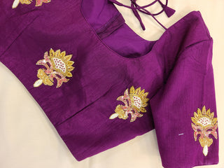 Purple Embroidered Blouse