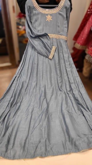 Grey Gotawork Gown