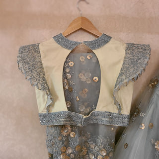 SEA GREEN BUTTERFLY LEHENGA CHOLI