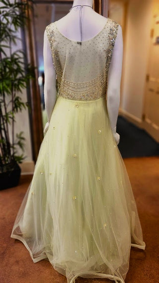 Sequined Lemon Yellow Gown