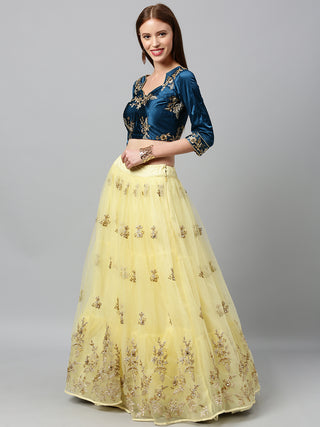 Lemon yellow Lehenga set