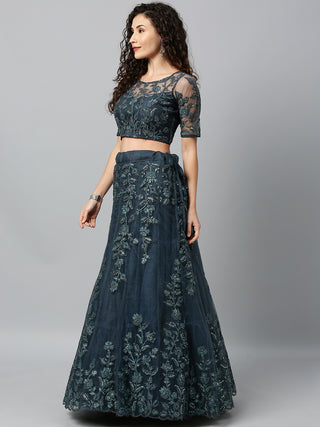 Midnight Blue Lehenga set