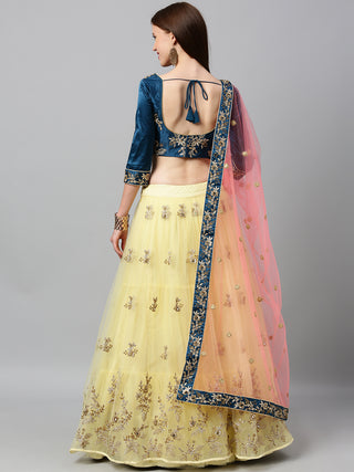 Lemon yellow Lehenga set