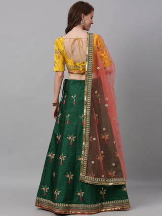 Green Silk Lehenga Choli