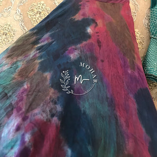 Silk tie dye lehenga