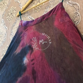 Silk tie dye lehenga