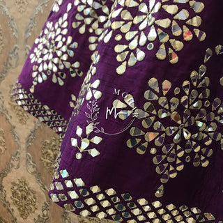 Purple Mirror Sangeet Lehenga