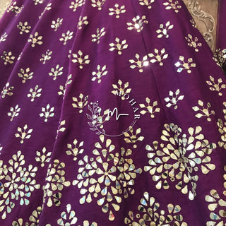 Purple Mirror Sangeet Lehenga