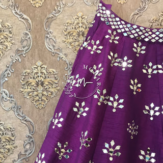 Purple Mirror Sangeet Lehenga