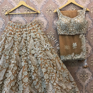 Gold Silver Reception Lehenga