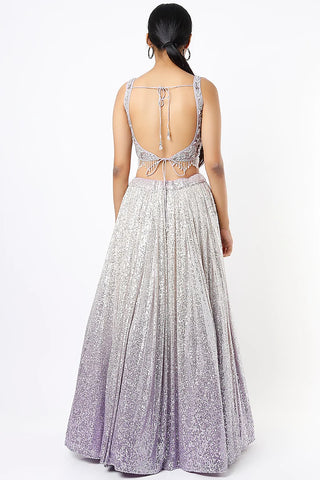 Lilac sequin Lehenga set