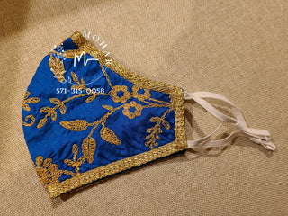 Royal Blue Designer Mask