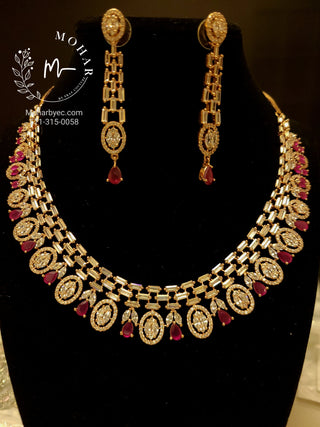 Cubic Zircon AD Indian Jewelry set 2
