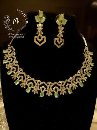 Cubic Zircon AD Indian Jewelry set 3
