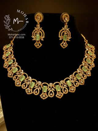 Cubic Zircon AD Indian Jewelry set 5