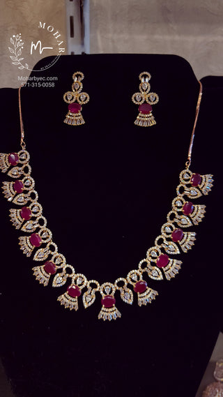 Cubic Zircon AD Indian Jewelry set 8