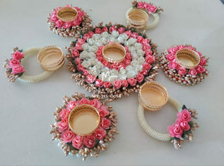 Tea light holder set rangoli