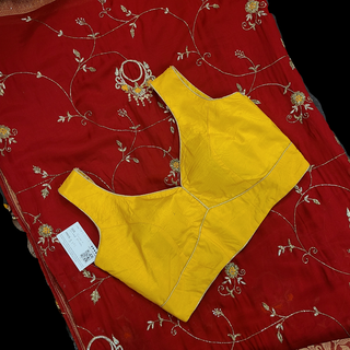 Red Silk Banarasi Saree and blouse set