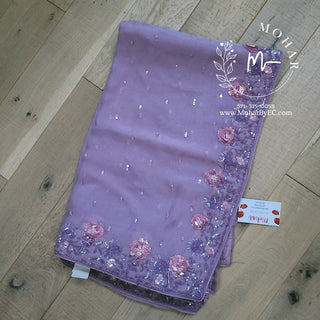 Lilac Sequence Saree