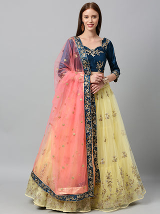 Lemon yellow Lehenga set