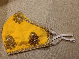 Yellow Stylist Embroidery Masks