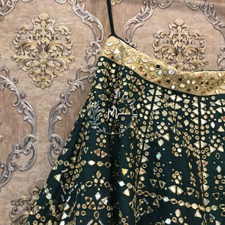 Emerald Green Mirror Lehenga set
