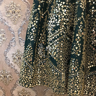 Emerald Green Mirror Lehenga set
