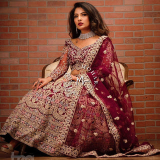 Maroon Bridal Lehenga