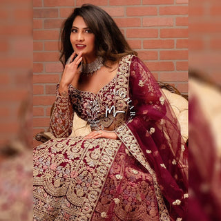 Maroon Bridal Lehenga