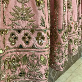 Pink Mirror Lehenga set