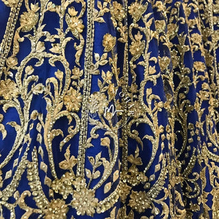 Blue Lehenga choli with Sequence, Zari and Pearl work