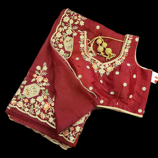 Red Silk Saree and blouse set
