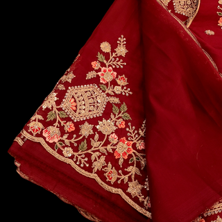 Red Silk Saree and blouse set