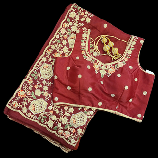 Red Silk Saree and blouse set